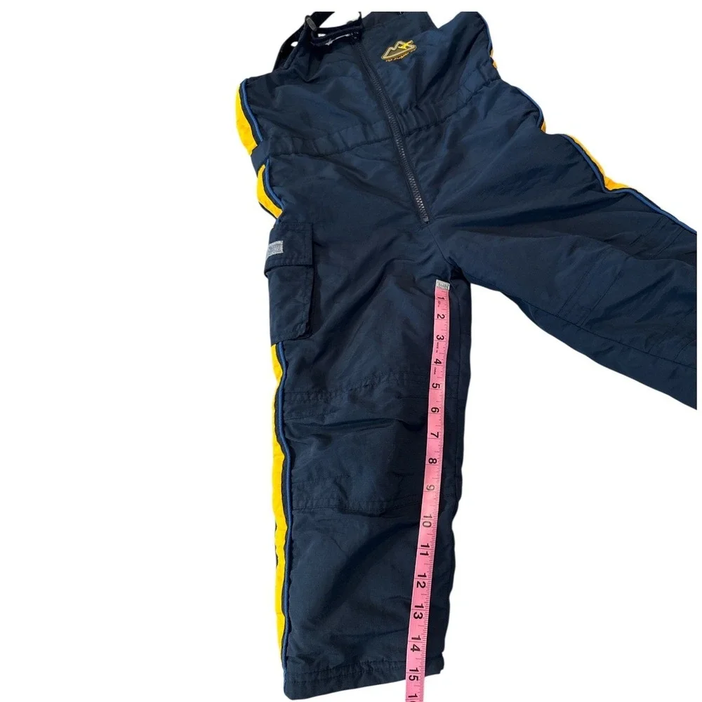 Old Navy Kids Navy Yellow Snow Bib Overalls Ski Pants‎ Size 4T Outdoors